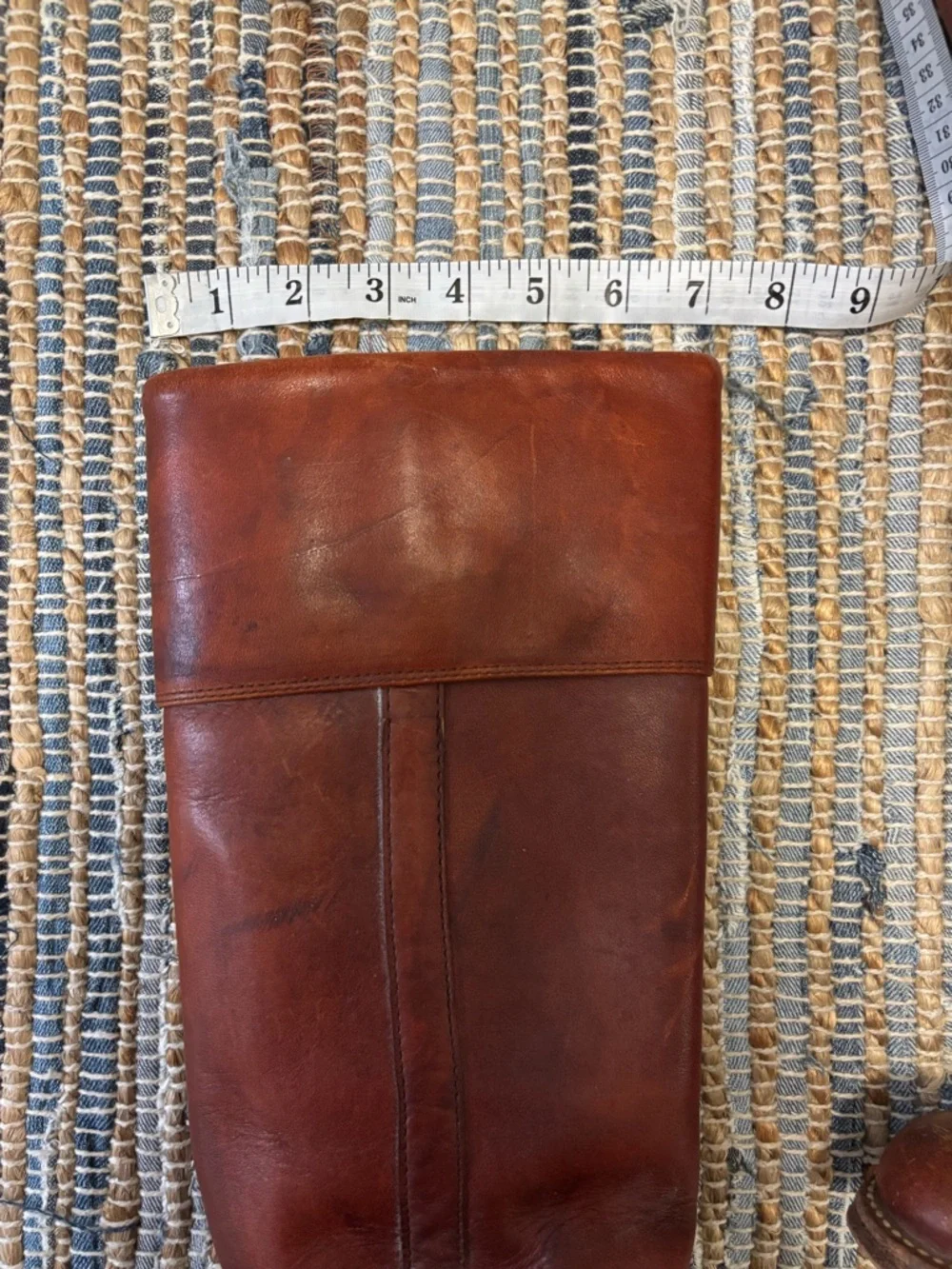 Vintage 1970s FRYE Campus Longhorn Burgundy Tall Leather Boots - Size 6 - Picture 3 of 11